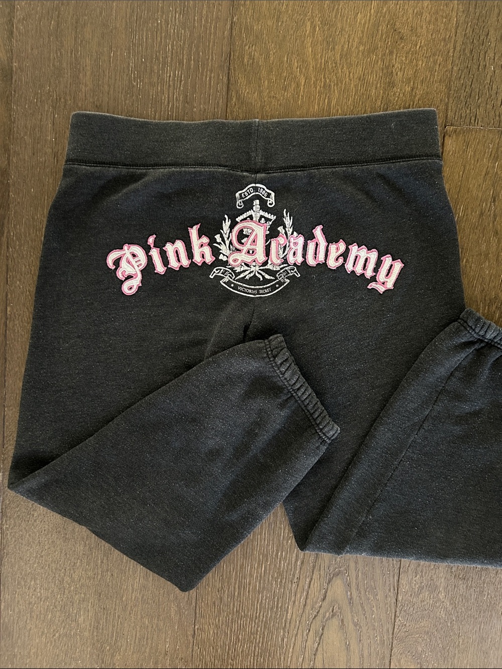 Y2K Pink Academy Cropped Sweatpants - Picture 1 of 9